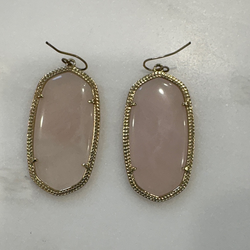 Elegant Gold and Pink Earrings